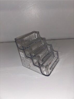 Clear Tiered Acrylic Organizer - 4-Step Desk Display